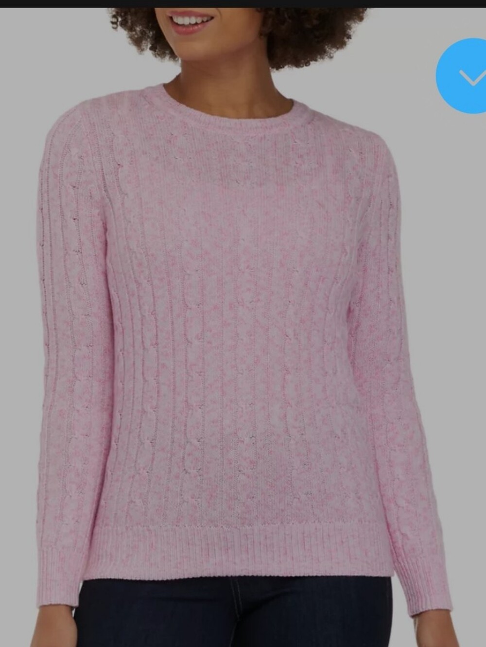 Croft & Barrow baby pink sweater good summer color size Med buttons on shoulder